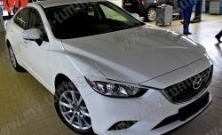 1 299 р. Реснички на фары Sport V2  Mazda 6  GJ (2012-2015) дорестайлинг седан (Неокрашенные)  с доставкой в г. Набережные‑Челны. Увеличить фотографию 2