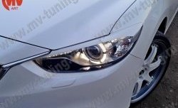 1 299 р. Реснички на фары Sport V2  Mazda 6  GJ (2012-2015) дорестайлинг седан (Неокрашенные)  с доставкой в г. Набережные‑Челны. Увеличить фотографию 3