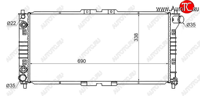 8 099 р. Радиатор двигателя (пластинчатый, 2.2/2.0/2.5, МКПП/АКПП) SAT Mazda 626 GE седан (1991-1997)  с доставкой в г. Набережные‑Челны