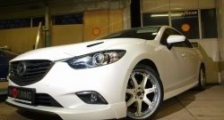 47 899 р. Капот пластиковый (с прорезаными жабрами) SkyActivSport MV-Tuning Mazda 6 GJ дорестайлинг седан (2012-2015) (Неокрашенный)  с доставкой в г. Набережные‑Челны. Увеличить фотографию 7