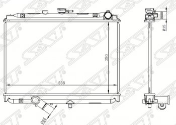 Радиатор двигателя (пластинчатый, МКПП) SAT Mazda (Мазда) Bongo (Бонго)  Friendee (1995-2005) Friendee