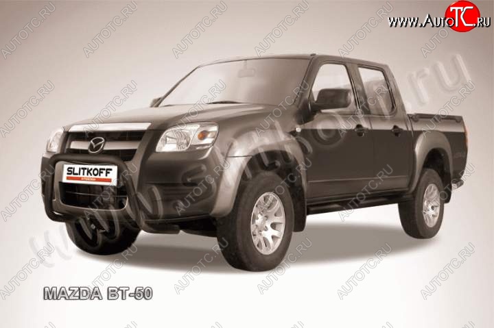 17 549 р. Кенгурятник d57 низкий мини  Mazda BT-50 (2006-2011) (Цвет: серебристый)  с доставкой в г. Набережные‑Челны