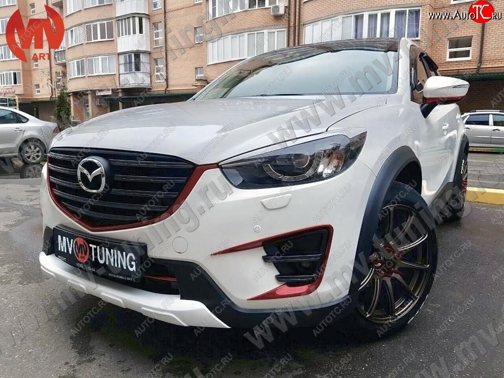 9 199 р. Расширители колесных арок MV-Tuning  Mazda CX-5  KE (2011-2017) дорестайлинг, рестайлинг (Неокрашенный)  с доставкой в г. Набережные‑Челны