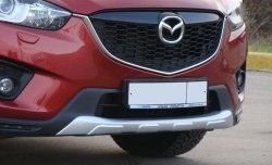 4 649 р. Накладка Sport Line на передний бампер Mazda CX-5 KE дорестайлинг (2011-2014) (Неокрашенная)  с доставкой в г. Набережные‑Челны. Увеличить фотографию 2