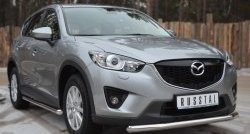 16 999 р. Одинарная защита переднего бампера диаметром 63 мм SLITKOFF  Mazda CX-5  KE (2011-2017) дорестайлинг, рестайлинг  с доставкой в г. Набережные‑Челны. Увеличить фотографию 4