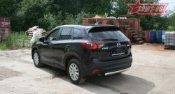 Защита заднего бампера из овальной трубы Souz-96 (d75x42) Mazda CX-5 KE дорестайлинг (2011-2014)