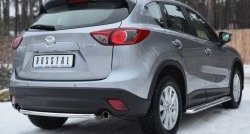 12 799 р. Одинарная защита заднего бампера из трубы диаметром 42 мм SLITKOFF Mazda CX-5 KE дорестайлинг (2011-2014)  с доставкой в г. Набережные‑Челны. Увеличить фотографию 4