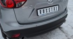 15 999 р. Защита заднего бампера (Ø63 мм уголки, нержавейка) SLITKOFF Mazda CX-5 KE дорестайлинг (2011-2014)  с доставкой в г. Набережные‑Челны. Увеличить фотографию 2