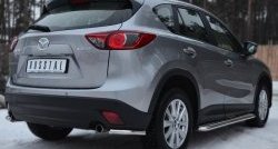 15 999 р. Защита заднего бампера (Ø63 мм уголки, нержавейка) SLITKOFF Mazda CX-5 KE дорестайлинг (2011-2014)  с доставкой в г. Набережные‑Челны. Увеличить фотографию 3