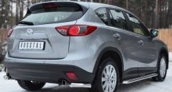 18 499 р. Защита заднего бампера (Ø63 мм уголки, нержавейка) SLITKOFF Mazda CX-5 KE дорестайлинг (2011-2014)  с доставкой в г. Набережные‑Челны. Увеличить фотографию 4