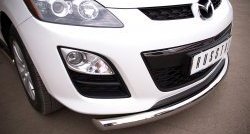 16 799 р. Одинарная защита переднего бампера диаметром 76 мм SLITKOFF  Mazda CX-7  ER (2010-2012) рестайлинг  с доставкой в г. Набережные‑Челны. Увеличить фотографию 2