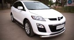 16 799 р. Одинарная защита переднего бампера диаметром 76 мм SLITKOFF  Mazda CX-7  ER (2010-2012) рестайлинг  с доставкой в г. Набережные‑Челны. Увеличить фотографию 4