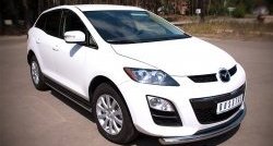 14 849 р. Защита порогов из круглой трубы диаметром 63 мм Russtal Mazda CX-7 ER рестайлинг (2010-2012) (Защита порогов с со скосами на торцах (вариант 1))  с доставкой в г. Набережные‑Челны. Увеличить фотографию 12