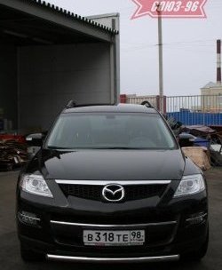 2 384 р. Защита переднего бампера одинарная Souz-96 (d60) Mazda CX-9 TB дорестайлинг (2007-2009)  с доставкой в г. Набережные‑Челны. Увеличить фотографию 2