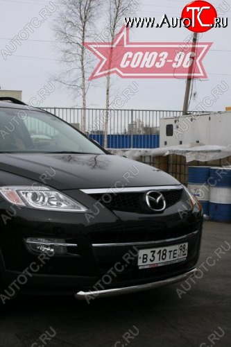 2 384 р. Защита переднего бампера одинарная Souz-96 (d60) Mazda CX-9 TB дорестайлинг (2007-2009)  с доставкой в г. Набережные‑Челны