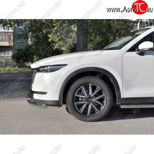 20 749 р. Защита переднего бампера (2 трубыØ63 и 42 мм, нержавейка) SLITKOFF Mazda CX-5 KF (2016-2025)  с доставкой в г. Набережные‑Челны