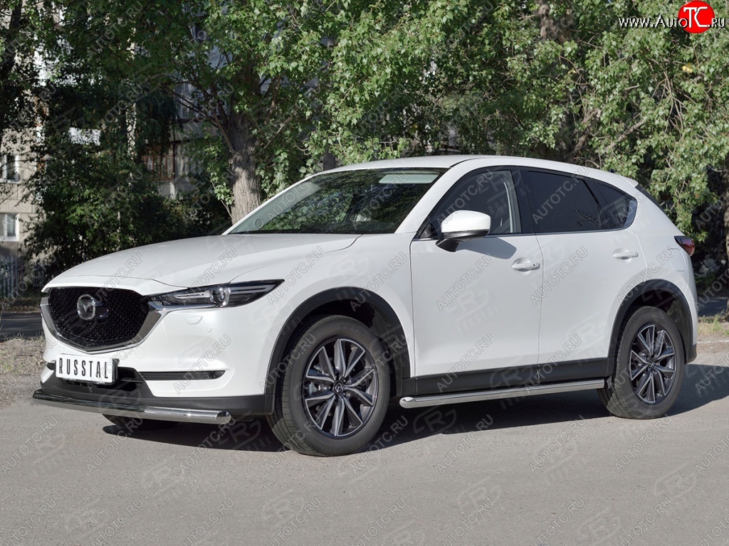 16 899 р. Одинарная защита переднего бампера SLITKOFF диаметром 63 мм Mazda CX-5 KF (2016-2025)  с доставкой в г. Набережные‑Челны