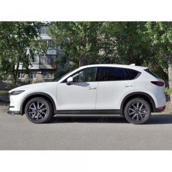 21 999 р. Защита порогов из круглой трубы диаметром 63 мм SLITKOFF v3  Mazda CX-5  KF (2016-2024)  с доставкой в г. Набережные‑Челны. Увеличить фотографию 2