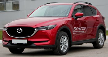 7 599 р. Рейлинги крыши АПС  Mazda CX-5  KF (2016-2024) (Серебристые без поперечин )  с доставкой в г. Набережные‑Челны. Увеличить фотографию 3