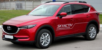 7 599 р. Рейлинги крыши АПС  Mazda CX-5  KF (2016-2024) (Серебристые без поперечин )  с доставкой в г. Набережные‑Челны. Увеличить фотографию 4