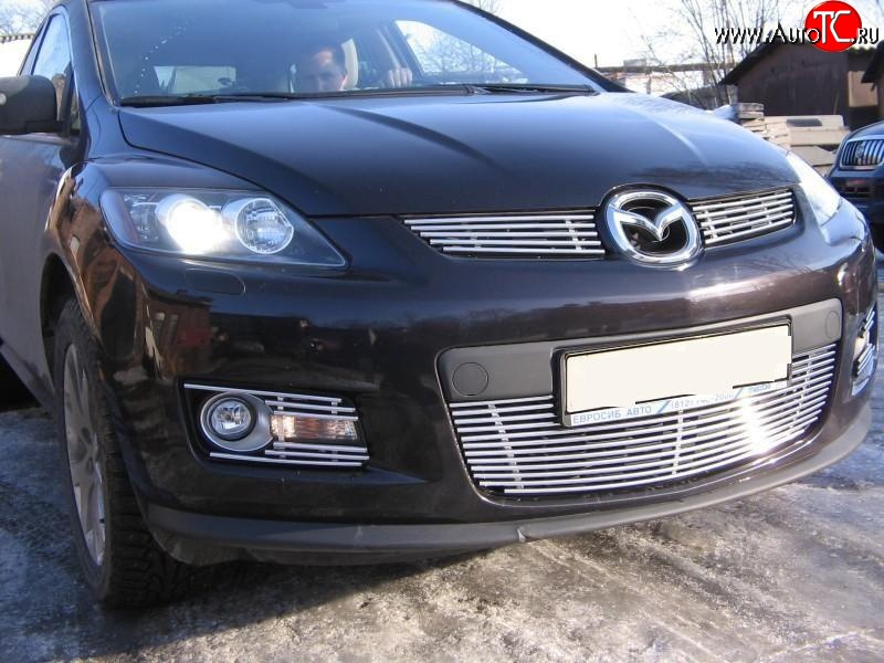 4 399 р. Декоративная вставка решетки радиатора Berkut Mazda CX-7 ER дорестайлинг (2006-2010)  с доставкой в г. Набережные‑Челны