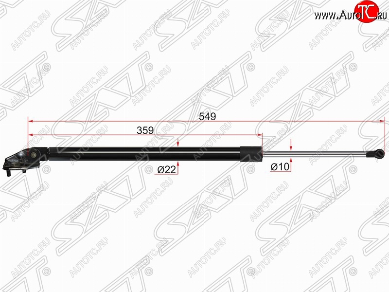 899 р. Левый упор крышки багажника SAT (газовый)  Mazda CX-7  ER (2006-2012) дорестайлинг, рестайлинг  с доставкой в г. Набережные‑Челны