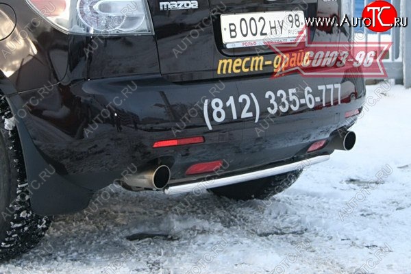 9 314 р. Защита заднего бампера Souz-96 (d42) Mazda CX-7 ER дорестайлинг (2006-2010)  с доставкой в г. Набережные‑Челны