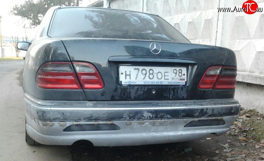 5 199 р. Накладка на задний бампер Sport Mercedes-Benz E-Class W210 дорестайлинг седан (1996-1999)  с доставкой в г. Набережные‑Челны