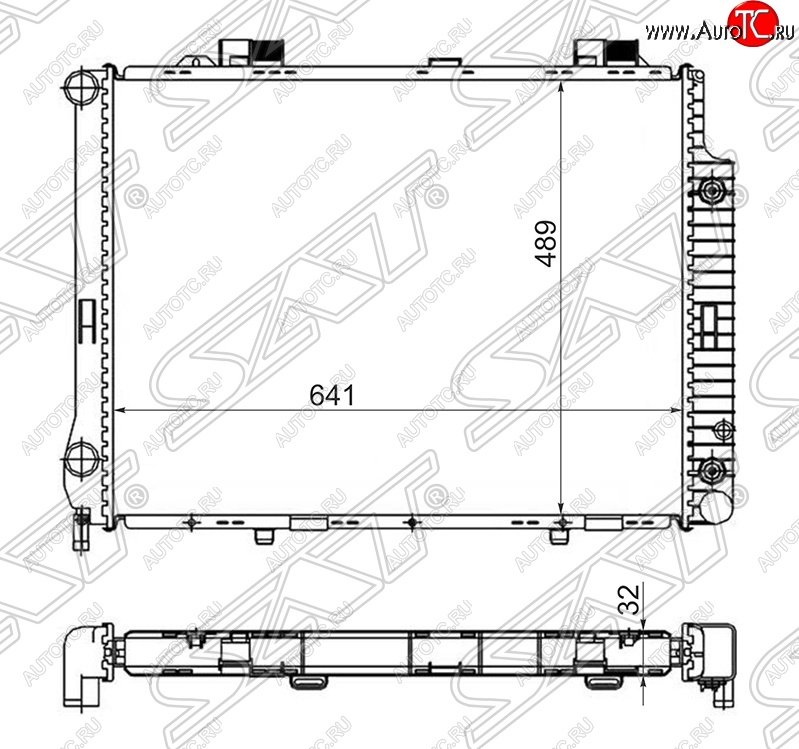 11 699 р. Радиатор двигателя SAT (пластинчатый, 2.8/3.2, АКПП)  Mercedes-Benz E-Class  W210 (1996-2003) дорестайлинг седан, дорестайлинг универсал, универсал рестайлинг  с доставкой в г. Набережные‑Челны