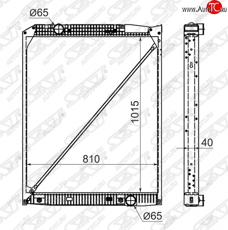 55 999 р. Радиатор двигателя SAT (пластинчатый, МКПП/АКПП) Mercedes-Benz Actros (1995-2024)  с доставкой в г. Набережные‑Челны