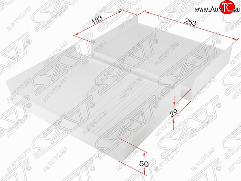 549 р. Фильтр салонный SAT (комплект, 263х183х50/29 mm)  Mercedes-Benz CL class  C216 - S class  W221  с доставкой в г. Набережные‑Челны