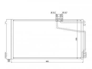Радиатор кондиционера SAT Mercedes-Benz CLK class W209 (2003-2010)