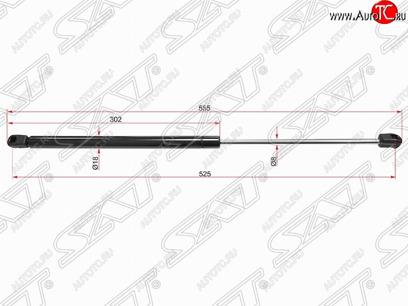 579 р. Левый газовый упор крышки багажника SAT  Mercedes-Benz A class  W176 (2012-2015) дорестайлинг, хэтчбэк 5 дв.  с доставкой в г. Набережные‑Челны