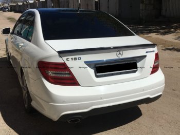 3 399 р. Лип спойлер АВТОКРАТ AMG Mercedes-Benz C-Class W204 дорестайлинг седан (2007-2011) (Неокрашенный)  с доставкой в г. Набережные‑Челны. Увеличить фотографию 4