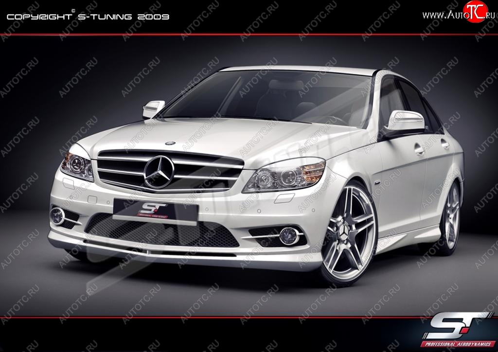 25 899 р. Передний бампер Wild Mercedes-Benz C-Class W204 дорестайлинг седан (2007-2011)  с доставкой в г. Набережные‑Челны