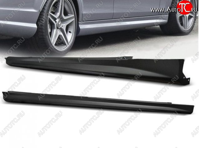 16 899 р. Пороги накладки AMG Style Mercedes-Benz C-Class W204 дорестайлинг седан (2007-2011) (Неокрашенные)  с доставкой в г. Набережные‑Челны