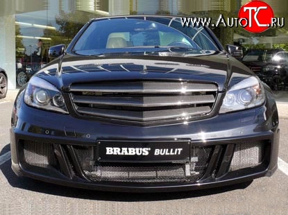 8 149 р. Радиаторная решётка Brabus Bullit Mercedes-Benz C-Class W204 дорестайлинг седан (2007-2011) (Неокрашенная)  с доставкой в г. Набережные‑Челны