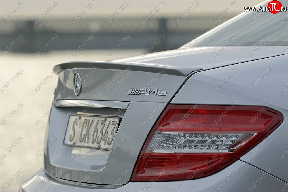 3 499 р. Спойлер багажника AMG Mercedes-Benz C-Class W204 дорестайлинг седан (2007-2011) (Неокрашенный)  с доставкой в г. Набережные‑Челны