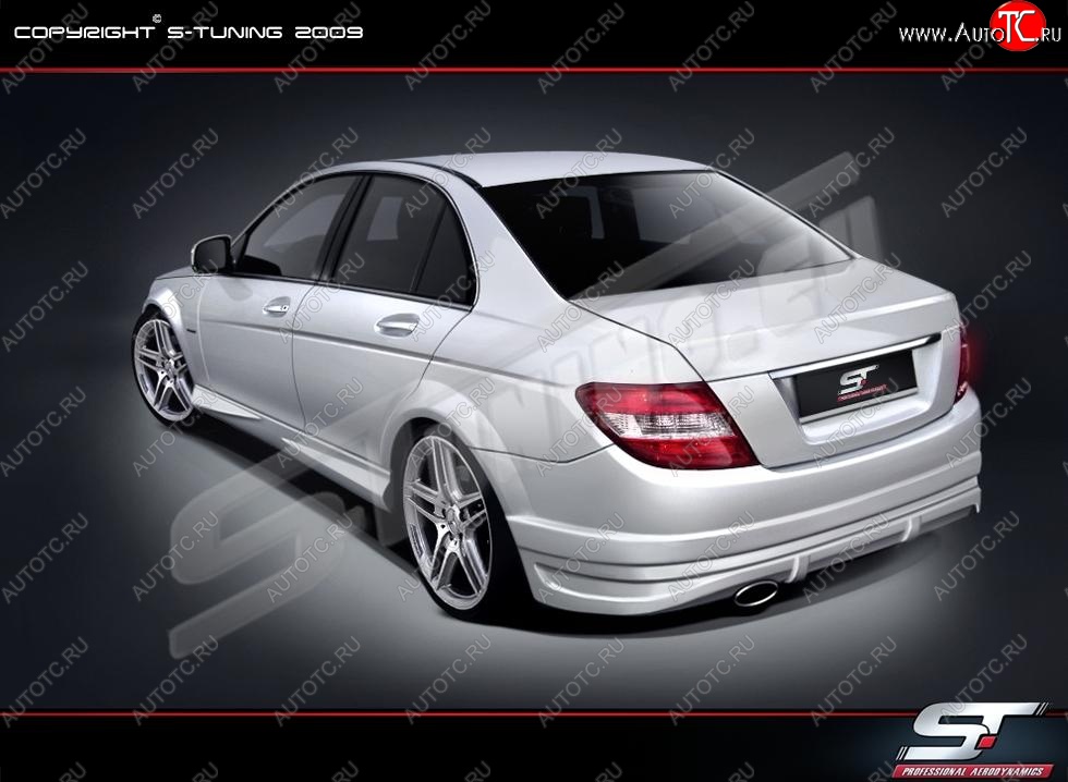 25 899 р. Задний бампер Wild Mercedes-Benz C-Class W204 дорестайлинг седан (2007-2011)  с доставкой в г. Набережные‑Челны