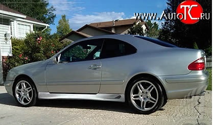 6 649 р. Пороги накладки Lorinser Mercedes-Benz CLK class W208 (1997-2002) (Неокрашенные)  с доставкой в г. Набережные‑Челны