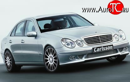 11 399 р. Накладка Carlsson на передний бампер Mercedes-Benz E-Class W211 дорестайлинг седан (2002-2006) (Неокрашенная)  с доставкой в г. Набережные‑Челны