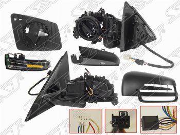 Левое боковое зеркало заднего вида SAT (обогрев, поворот, память, подсветка, пр-во Тайвань) Mercedes-Benz E-Class W212 дорестайлинг седан (2009-2012)