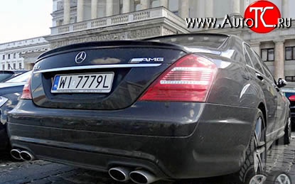 5 099 р. Лип спойлер AMG Mercedes-Benz S class W221 (2006-2013) (Неокрашенный)  с доставкой в г. Набережные‑Челны