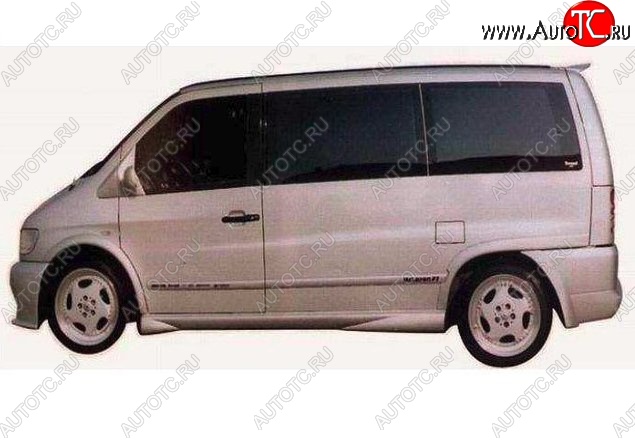 6 249 р. Пороги накладки CT Mercedes-Benz Vito W638 (1996-2003) (Неокрашенные)  с доставкой в г. Набережные‑Челны