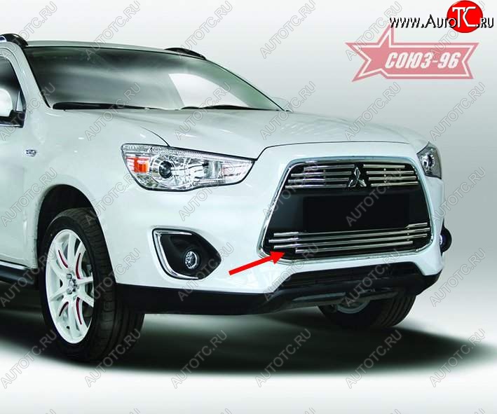 7 499 р. Декоративный элемент воздухозаборника Souz-96 (d16) Mitsubishi ASX 1-ый рестайлинг (2013-2016)  с доставкой в г. Набережные‑Челны