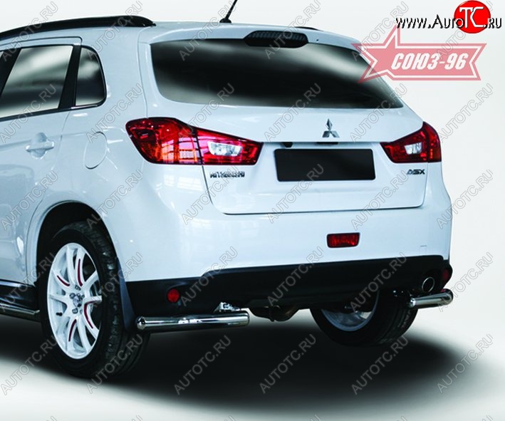 7 919 р. Защита заднего бампера из боковых уголков Souz-96 (d60) Mitsubishi ASX 1-ый рестайлинг (2013-2016)  с доставкой в г. Набережные‑Челны