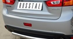 17 549 р. Одинарная защита заднего бампера из трубы диаметром 63 мм SLITKOFF  Mitsubishi ASX (2013-2016) 1-ый рестайлинг  с доставкой в г. Набережные‑Челны. Увеличить фотографию 2