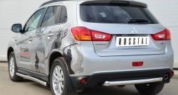 17 549 р. Одинарная защита заднего бампера из трубы диаметром 63 мм SLITKOFF  Mitsubishi ASX (2013-2016) 1-ый рестайлинг  с доставкой в г. Набережные‑Челны. Увеличить фотографию 4