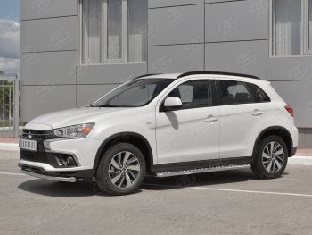 16 999 р. Защита переднего бампера (Ø63 мм, секции, нержавейка) SLITKOFF  Mitsubishi ASX (2017-2020) 2-ой рестайлинг  с доставкой в г. Набережные‑Челны. Увеличить фотографию 2