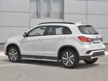 16 349 р. Защита заднего бампера (Ø63 мм, нержавейка) RUSSTAL  Mitsubishi ASX (2017-2020) 2-ой рестайлинг  с доставкой в г. Набережные‑Челны. Увеличить фотографию 2